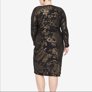 RACHEL Rachel Roy Dresses - Rachel Roy Floral Foil Print Wrap Dress Black RACHEL Rachel Roy Dresses - Rachel Roy Floral Foil Print Wrap Dress Black